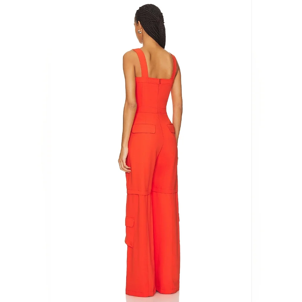 NEW Amanda Uprichard x REVOLVE Frida Sleeveless Jumpsuit in Mandarin Size Small - Picture 5 of 8